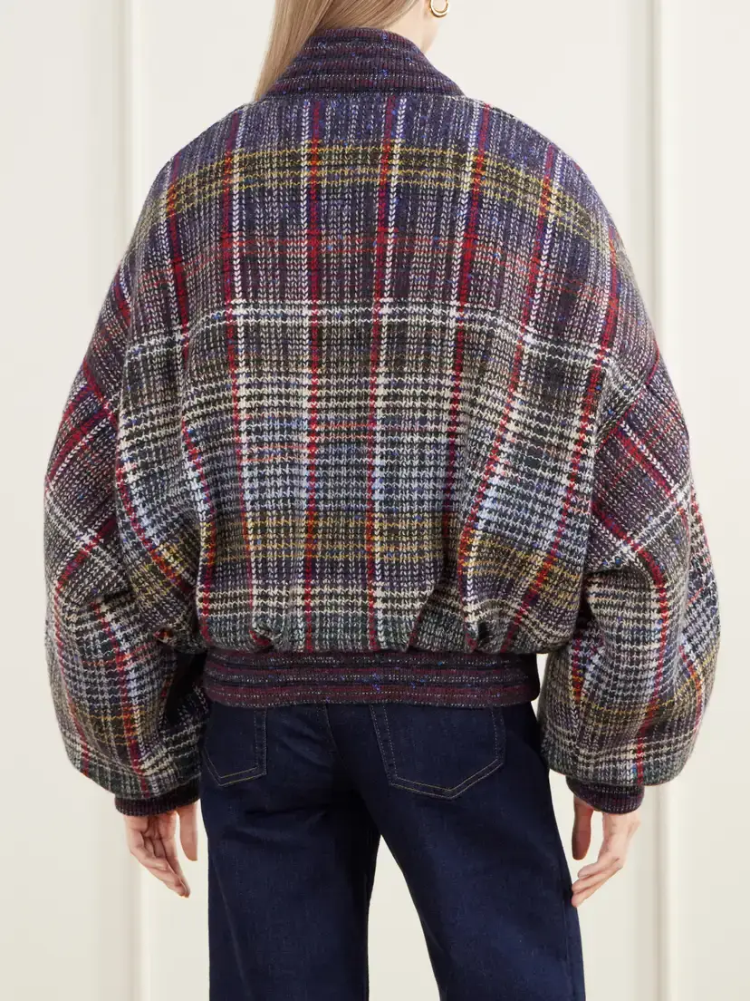 Missoni Checked Wool-caperdoni Padded Bomber Jacket | Thumbnail 4 Missoni Checked Wool-caperdoni Padded Bomber Jacket | Thumbnail 4
