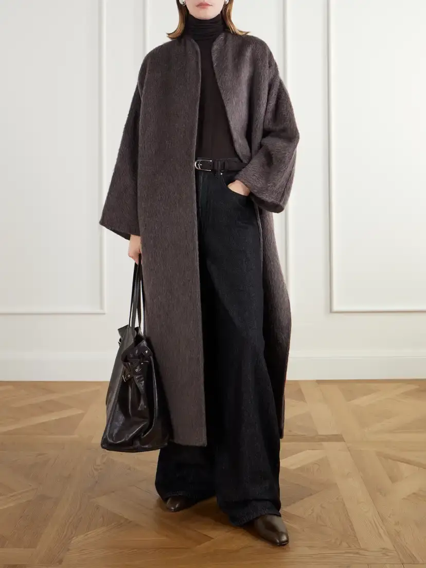 Max Mara Febo Camel-hair And Mohair-blend Coat - Brown | Thumbnail 2 Max Mara Febo Camel-hair And Mohair-blend Coat - Brown | Thumbnail 2