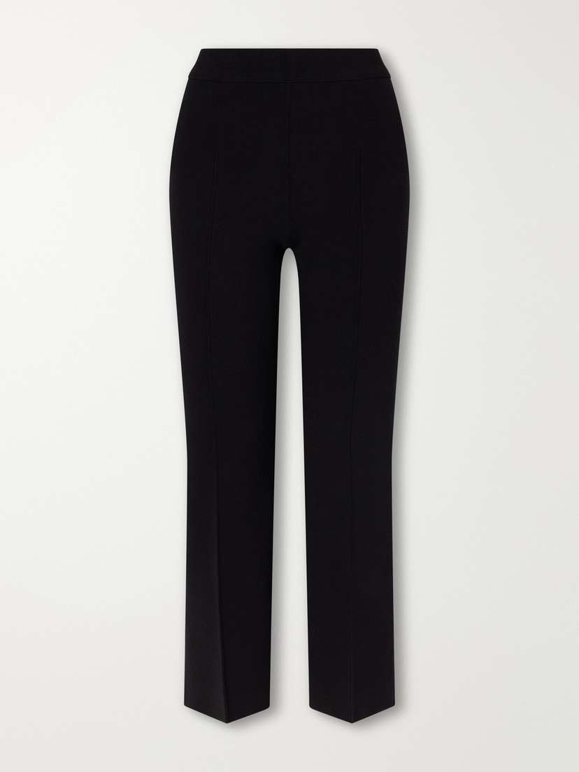 HIGH SPORT Geo Kick Stretch Cotton-blend Jersey Flared Pants