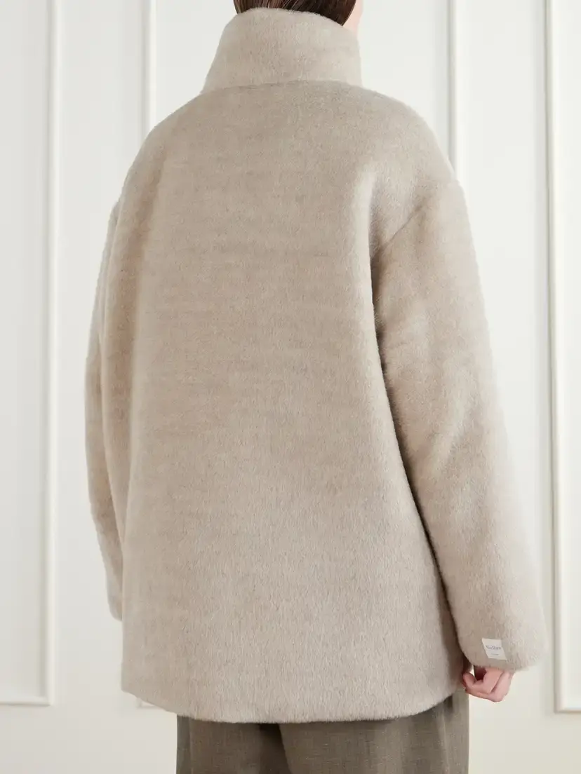 Max Mara Arancio Reversible Brushed Alpaca And Virgin Wool-blend And Shell Down Jacket | Thumbnail 4 Max Mara Arancio Reversible Brushed Alpaca And Virgin Wool-blend And Shell Down Jacket | Thumbnail 4