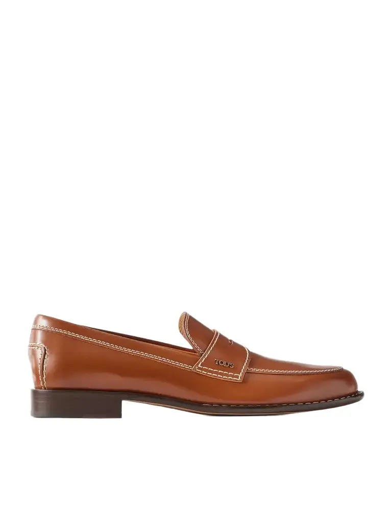 Tod's Logo-embellished Leather Loafers