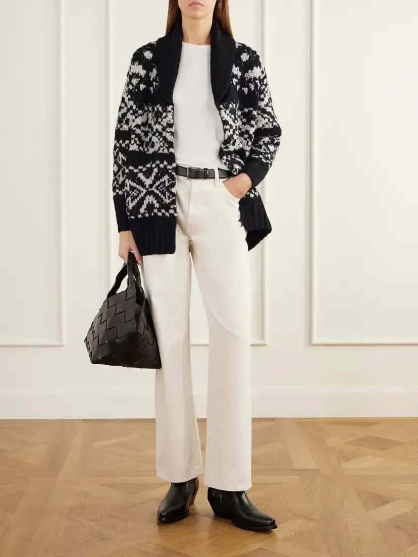 James Perse Fair Isle Intarsia-knit Wool-blend Cardigan | Thumbnail 2 James Perse Fair Isle Intarsia-knit Wool-blend Cardigan | Thumbnail 2