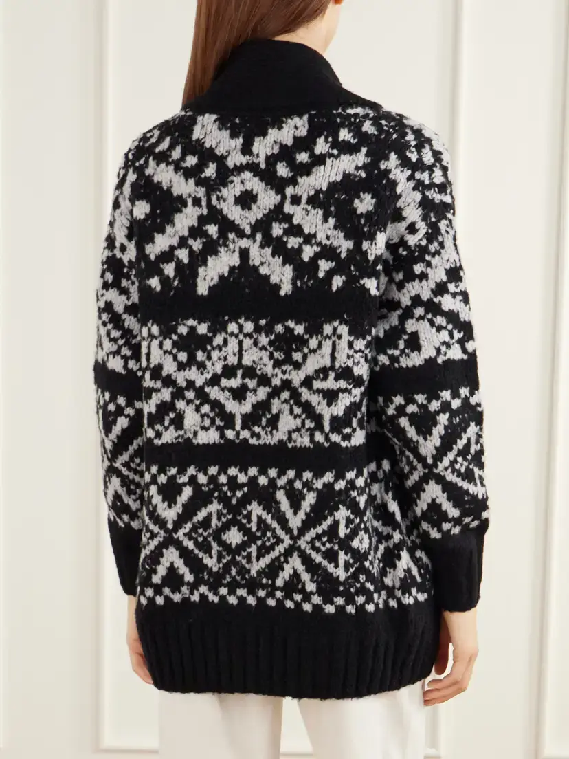 James Perse Fair Isle Intarsia-knit Wool-blend Cardigan | Thumbnail 3 James Perse Fair Isle Intarsia-knit Wool-blend Cardigan | Thumbnail 3