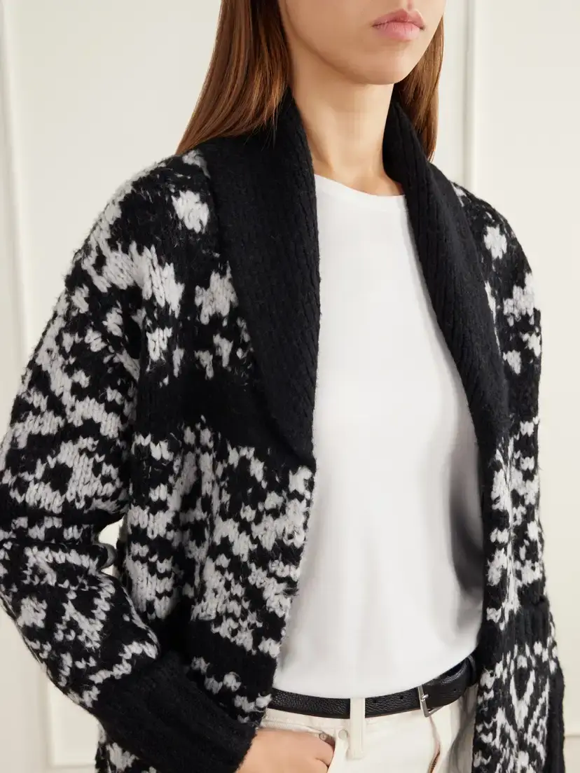 James Perse Fair Isle Intarsia-knit Wool-blend Cardigan | Thumbnail 4 James Perse Fair Isle Intarsia-knit Wool-blend Cardigan | Thumbnail 4