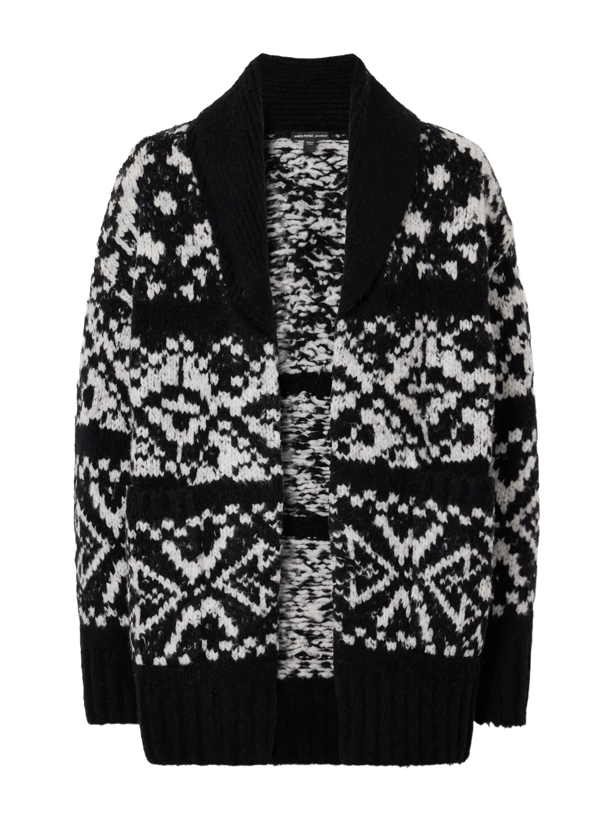 James Perse Fair Isle Intarsia-knit Wool-blend Cardigan