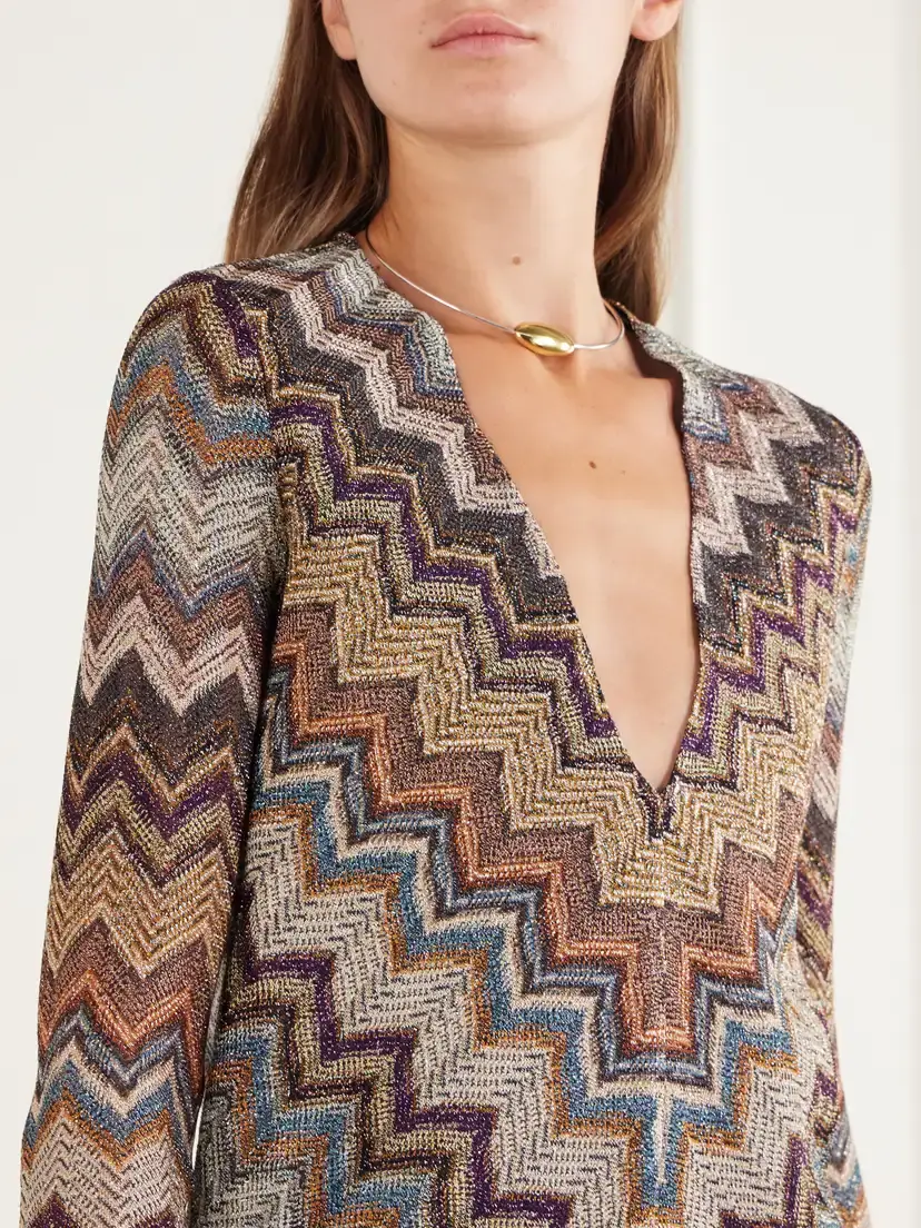 Missoni Striped Metallic Crochet-knit Mini Dress | Thumbnail 4