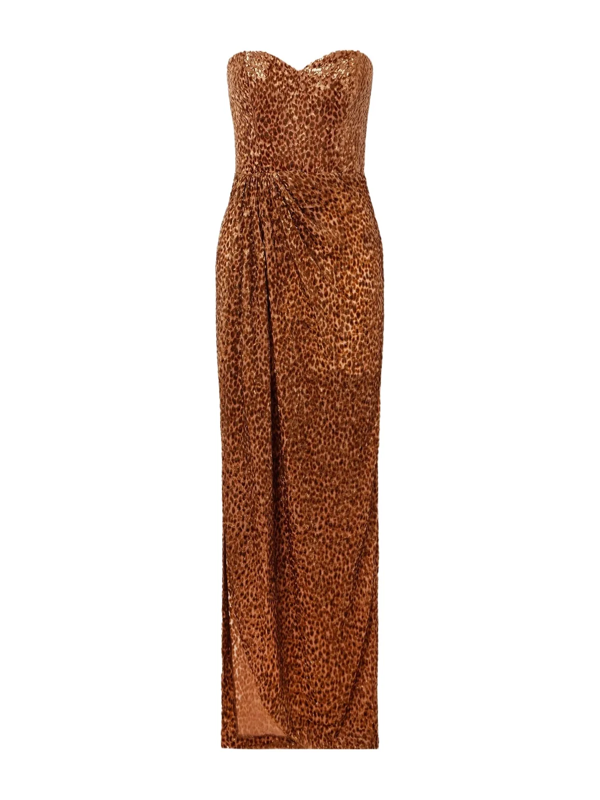 Gathered Leopard-effect Devoré Gown Gathered Leopard-effect Devoré Gown