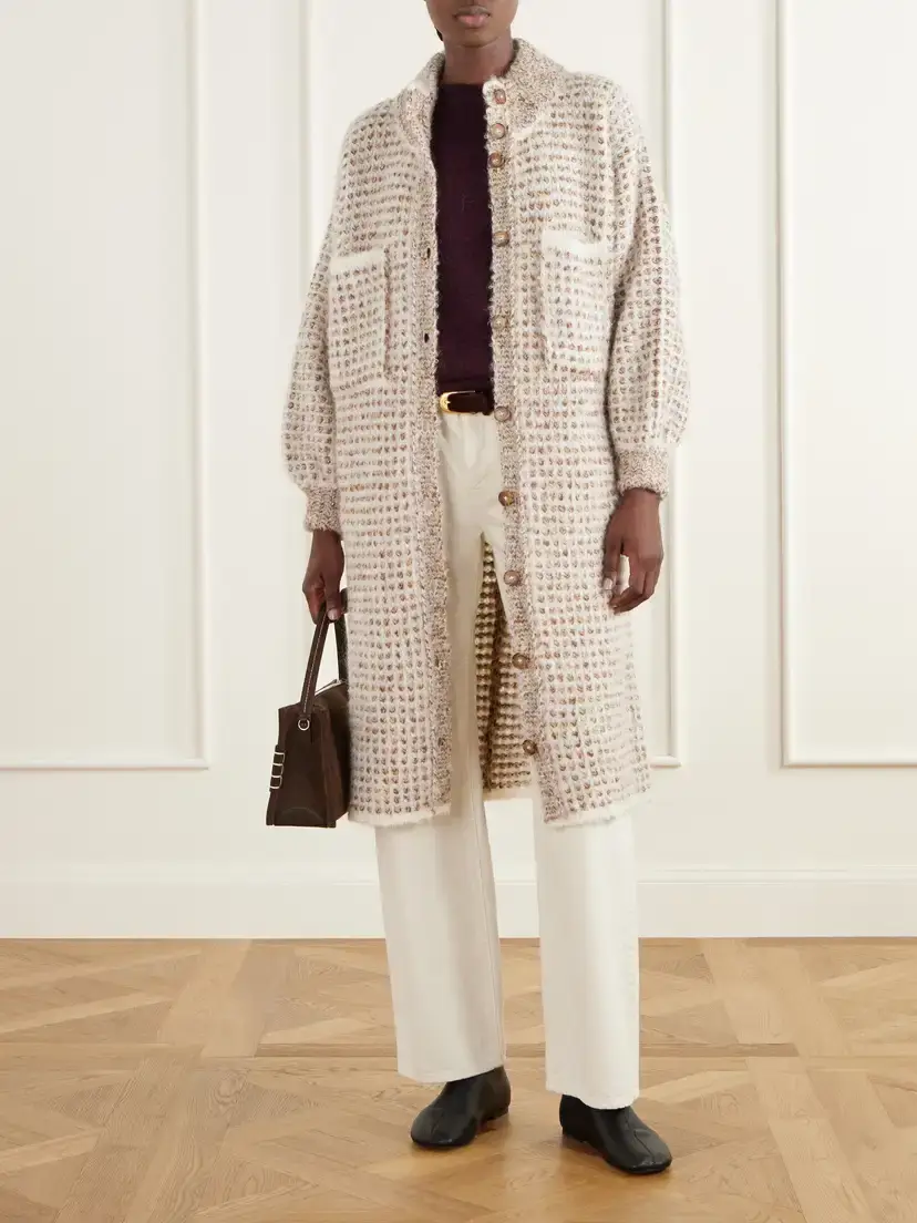 Missoni Mohair, Wool And Cotton-blend Coat - Neutrals | Thumbnail 2 Missoni Mohair, Wool And Cotton-blend Coat - Neutrals | Thumbnail 2