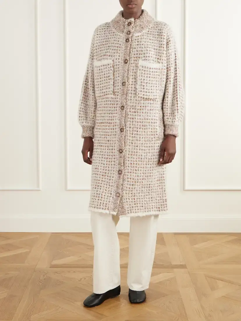 Missoni Mohair, Wool And Cotton-blend Coat - Neutrals | Thumbnail 3 Missoni Mohair, Wool And Cotton-blend Coat - Neutrals | Thumbnail 3