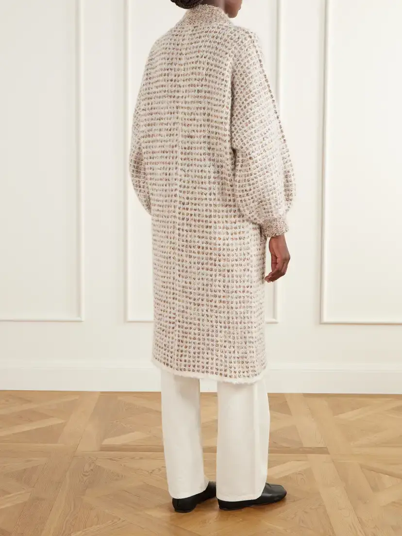 Missoni Mohair, Wool And Cotton-blend Coat - Neutrals | Thumbnail 4 Missoni Mohair, Wool And Cotton-blend Coat - Neutrals | Thumbnail 4