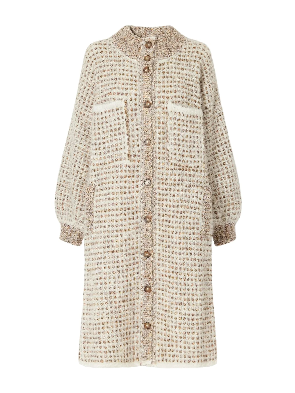 Mohair, Wool And Cotton-blend Coat - Neutrals Mohair, Wool And Cotton-blend Coat - Neutrals
