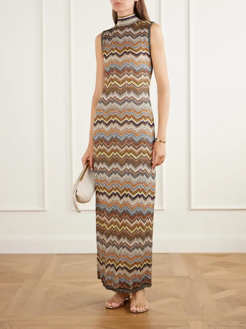 Missoni Striped Metallic Crochet-knit Maxi Dress | Thumbnail 2