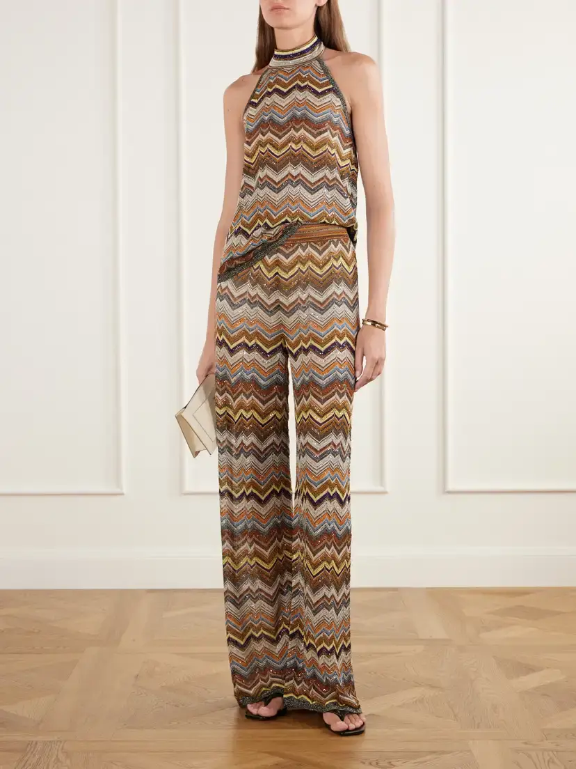Missoni Sequined Metallic Crochet-knit Wide-leg Pants | Thumbnail 2
