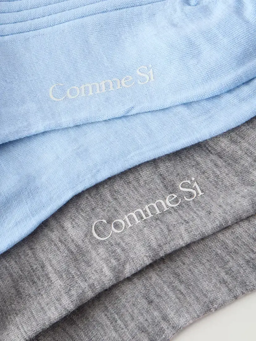 Comme Si The Knee High Set Of Two Ribbed Merino Wool-blend Socks | Thumbnail 2
