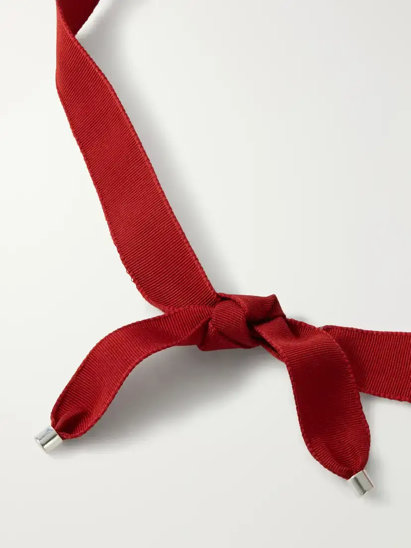 CAMILLE SURAULT Grigri Sterling Silver And Silk Necklace - Red | Thumbnail 3 CAMILLE SURAULT Grigri Sterling Silver And Silk Necklace - Red | Thumbnail 3