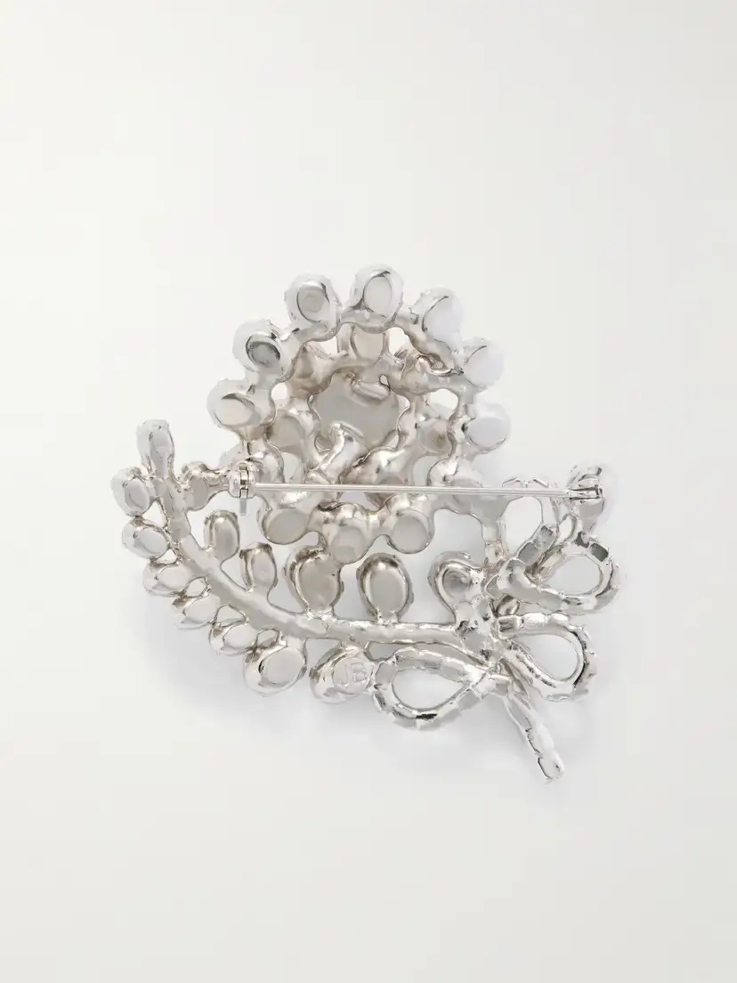 Jennifer Behr Arleth Crystal-embellished Silver-tone Brooch | Thumbnail 3