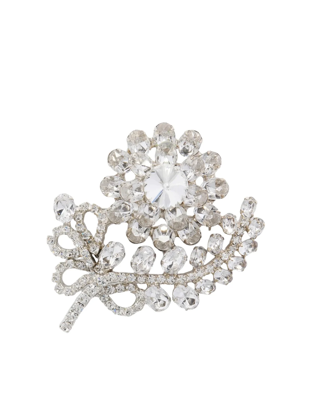 Jennifer Behr Arleth Crystal-embellished Silver-tone Brooch