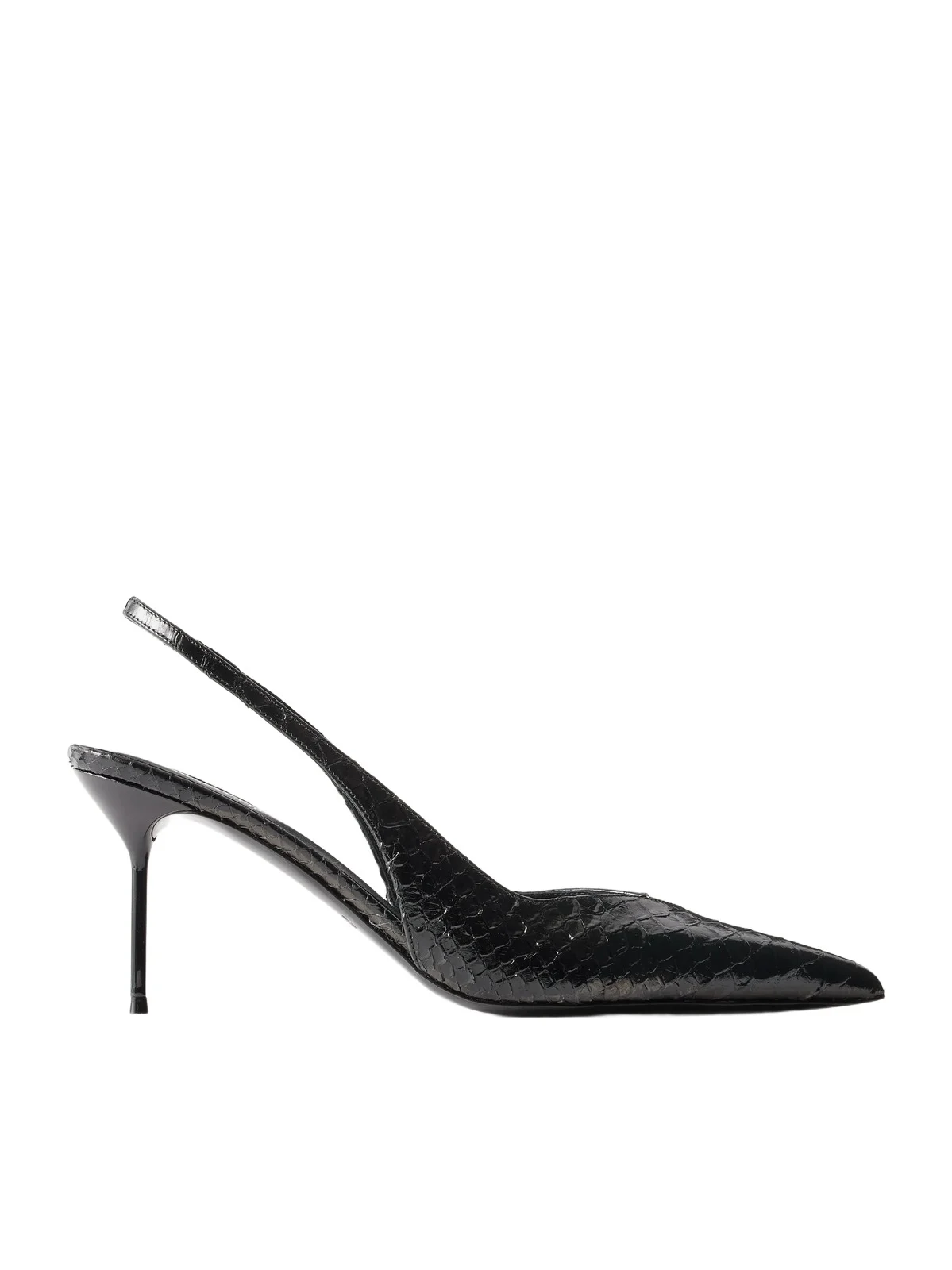 Lidia 70 Snake-effect Leather Slingback Pumps Lidia 70 Snake-effect Leather Slingback Pumps