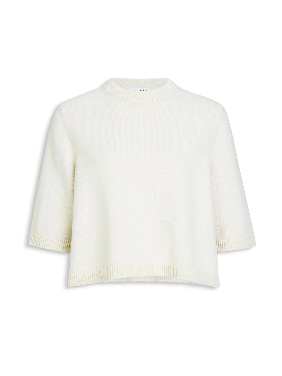 Boxy Short-Sleeve Cashmere Sweater