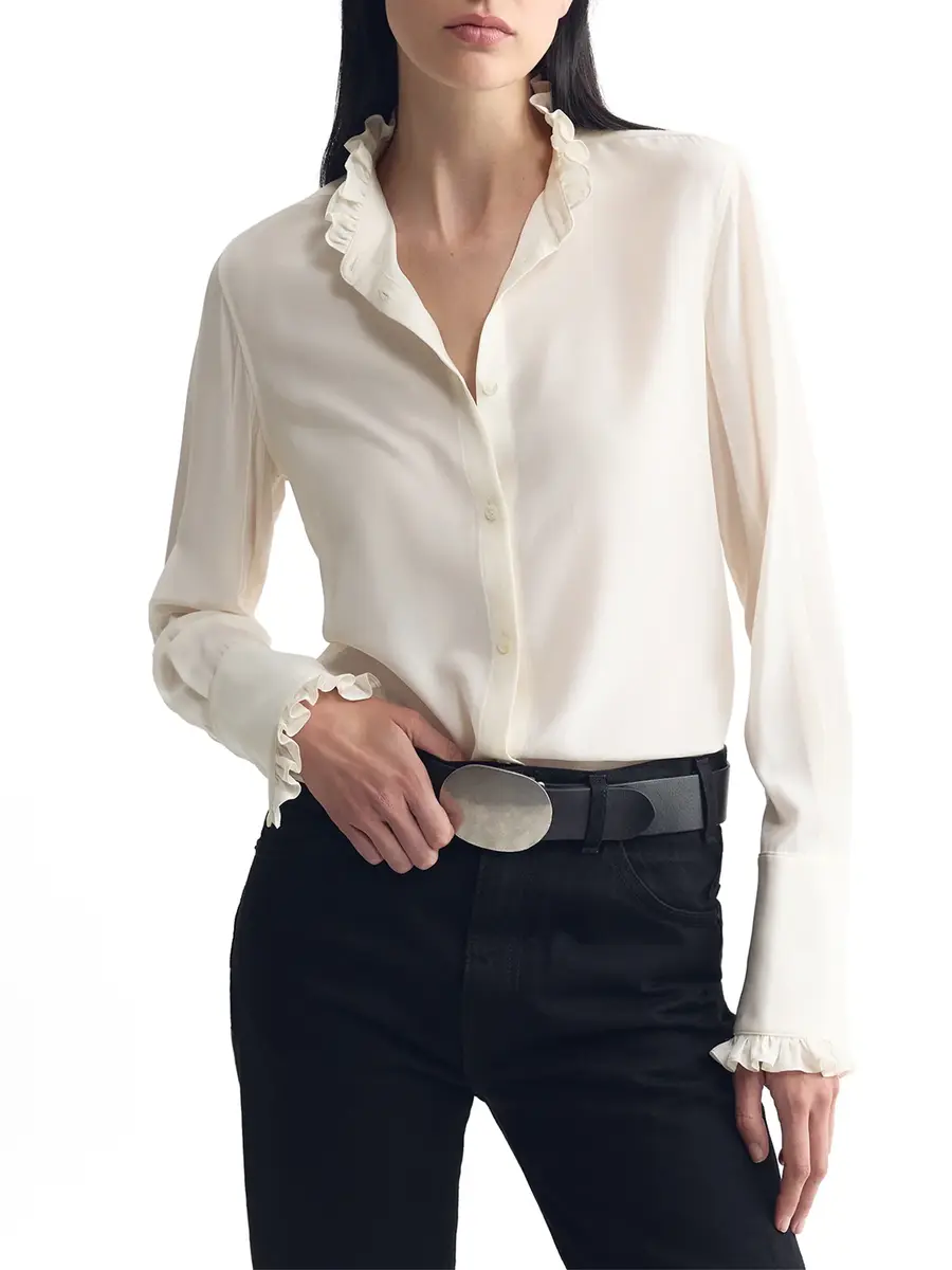 Nili Lotan Elio Silk Shirt | Thumbnail 4 Nili Lotan Elio Silk Shirt | Thumbnail 4