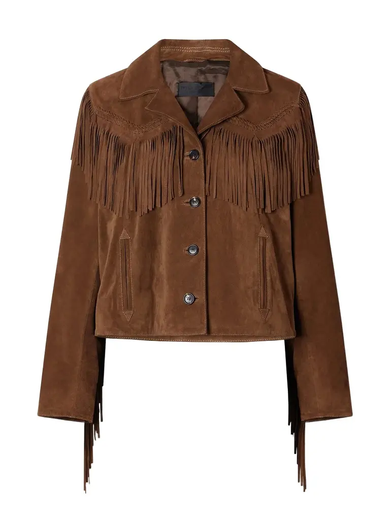 Nili Lotan Eloi Suede Fringe Jacket