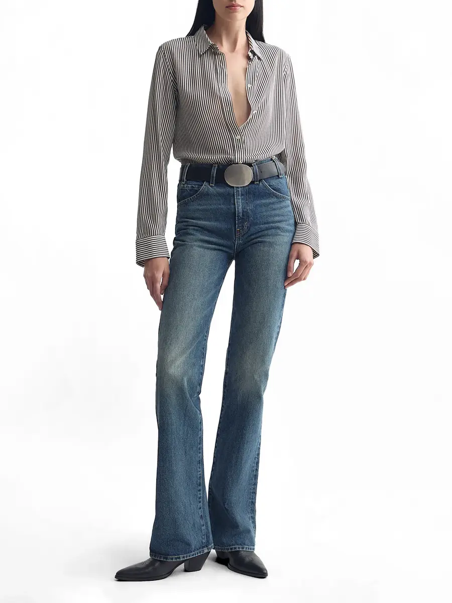 Nili Lotan Gaia Striped Silk Shirt | Thumbnail 2 Nili Lotan Gaia Striped Silk Shirt | Thumbnail 2
