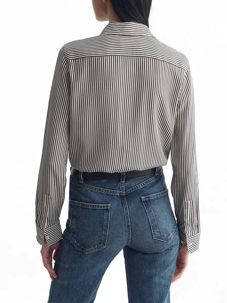 Nili Lotan Gaia Striped Silk Shirt | Thumbnail 4 Nili Lotan Gaia Striped Silk Shirt | Thumbnail 4