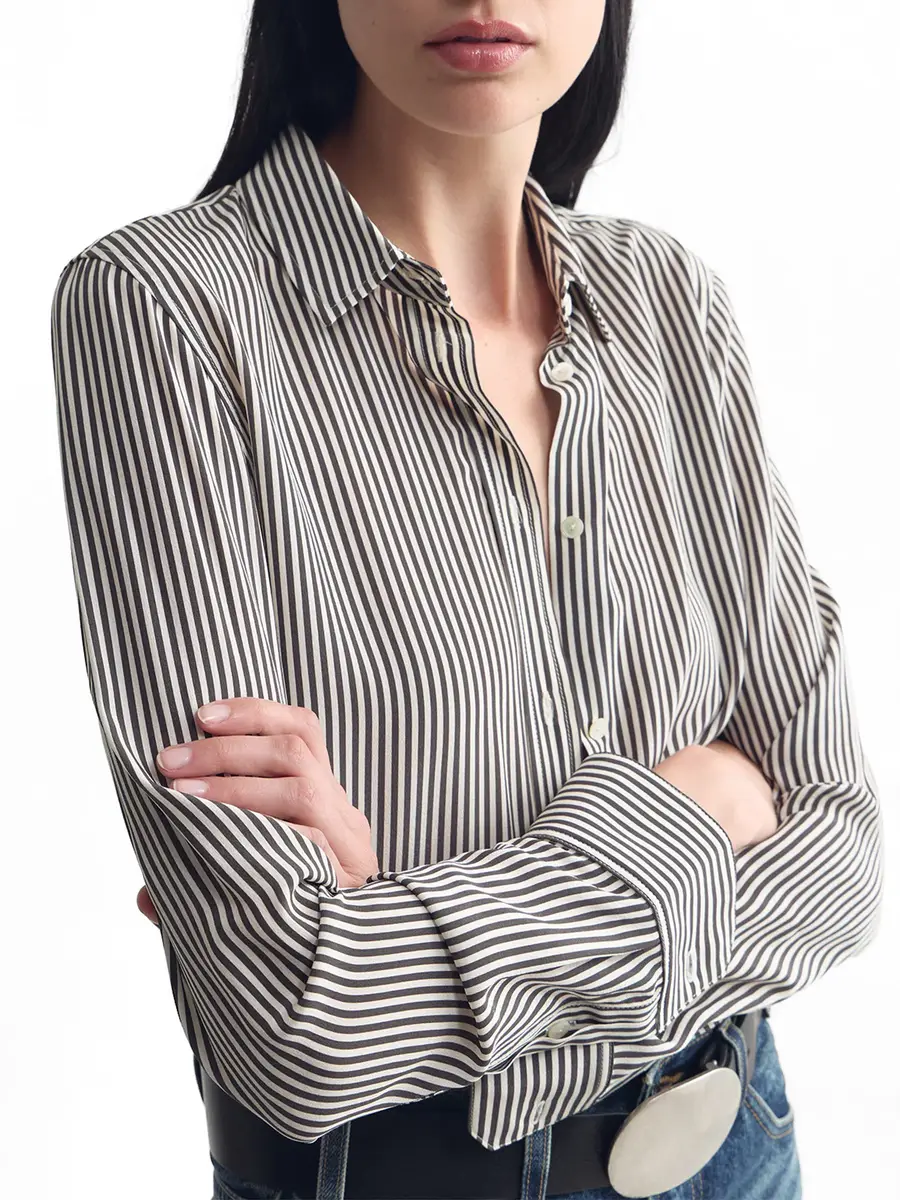 Nili Lotan Gaia Striped Silk Shirt | Thumbnail 5 Nili Lotan Gaia Striped Silk Shirt | Thumbnail 5