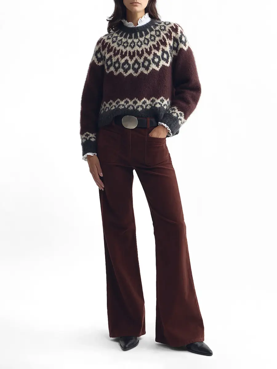 Nili Lotan Isaline Fair Isle Cashmere Sweater | Thumbnail 3 Nili Lotan Isaline Fair Isle Cashmere Sweater | Thumbnail 3