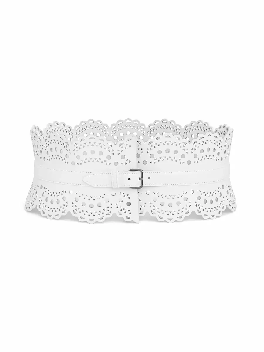 Perforated Vienne Calfskin Bustier Belt Perforated Vienne Calfskin Bustier Belt