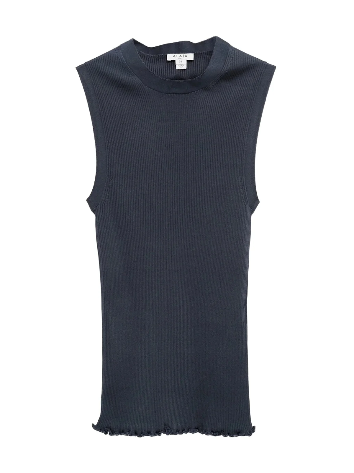 Alaïa Silk Ribbed Knit Tank