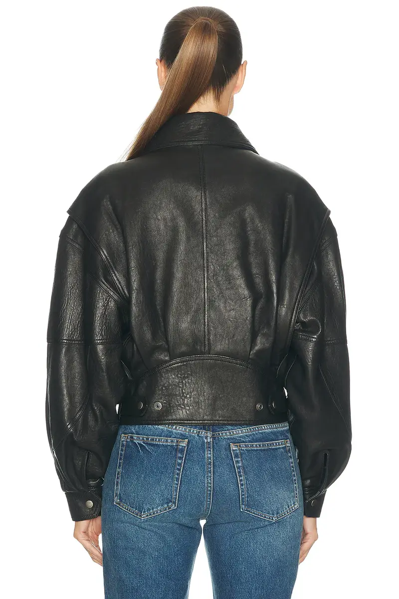Saint Laurent Oversized Leather Jacket | Thumbnail 4 Saint Laurent Oversized Leather Jacket | Thumbnail 4