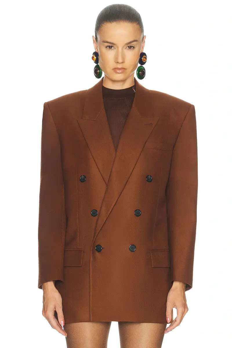 Saint Laurent Wool Double Breasted Jacket | Thumbnail 2 Saint Laurent Wool Double Breasted Jacket | Thumbnail 2