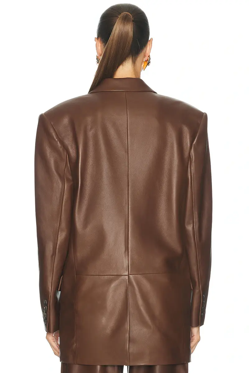 Saint Laurent Leather Blazer | Thumbnail 4