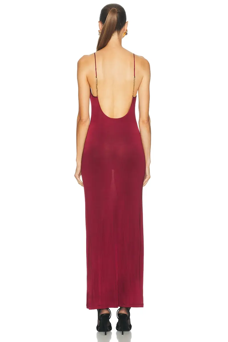 Saint Laurent Cassandre Maxi Dress | Thumbnail 3