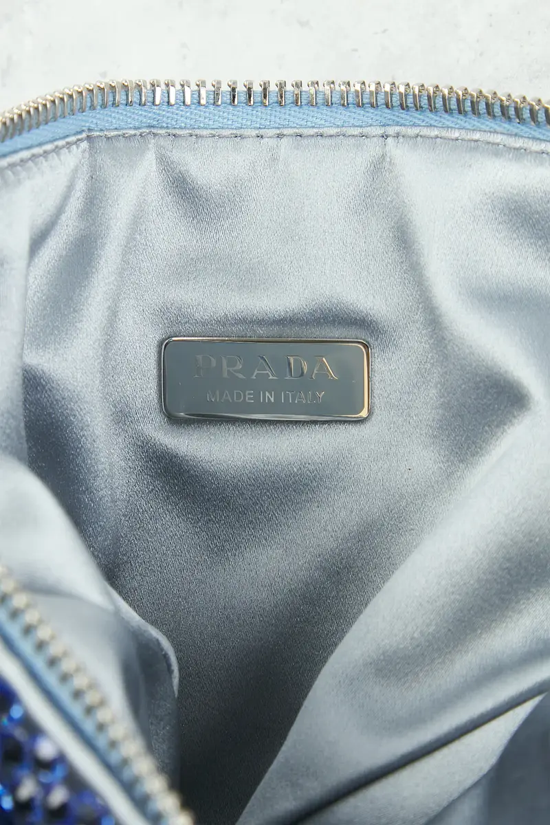 Prada Prada Satin Crystal Triangle Pouch | Thumbnail 5 Prada Prada Satin Crystal Triangle Pouch | Thumbnail 5
