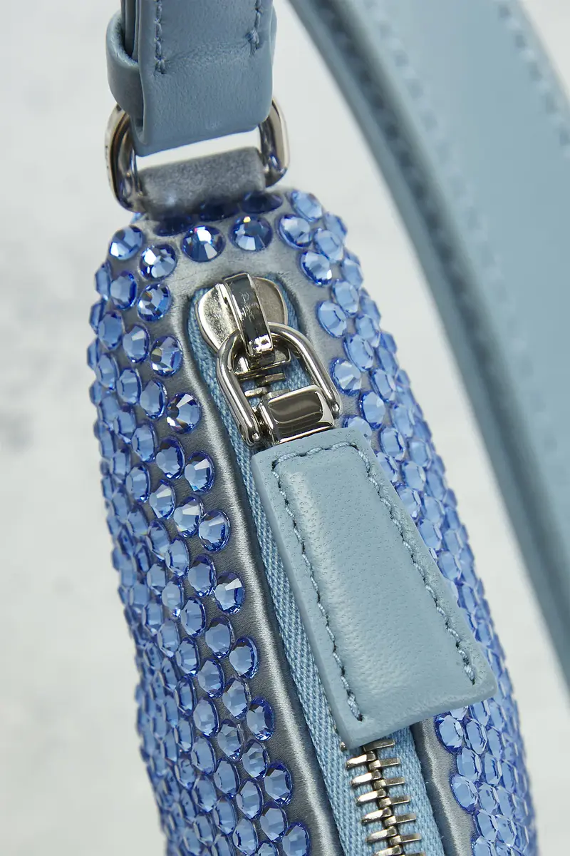 Prada Prada Satin Crystal Triangle Pouch | Thumbnail 7 Prada Prada Satin Crystal Triangle Pouch | Thumbnail 7