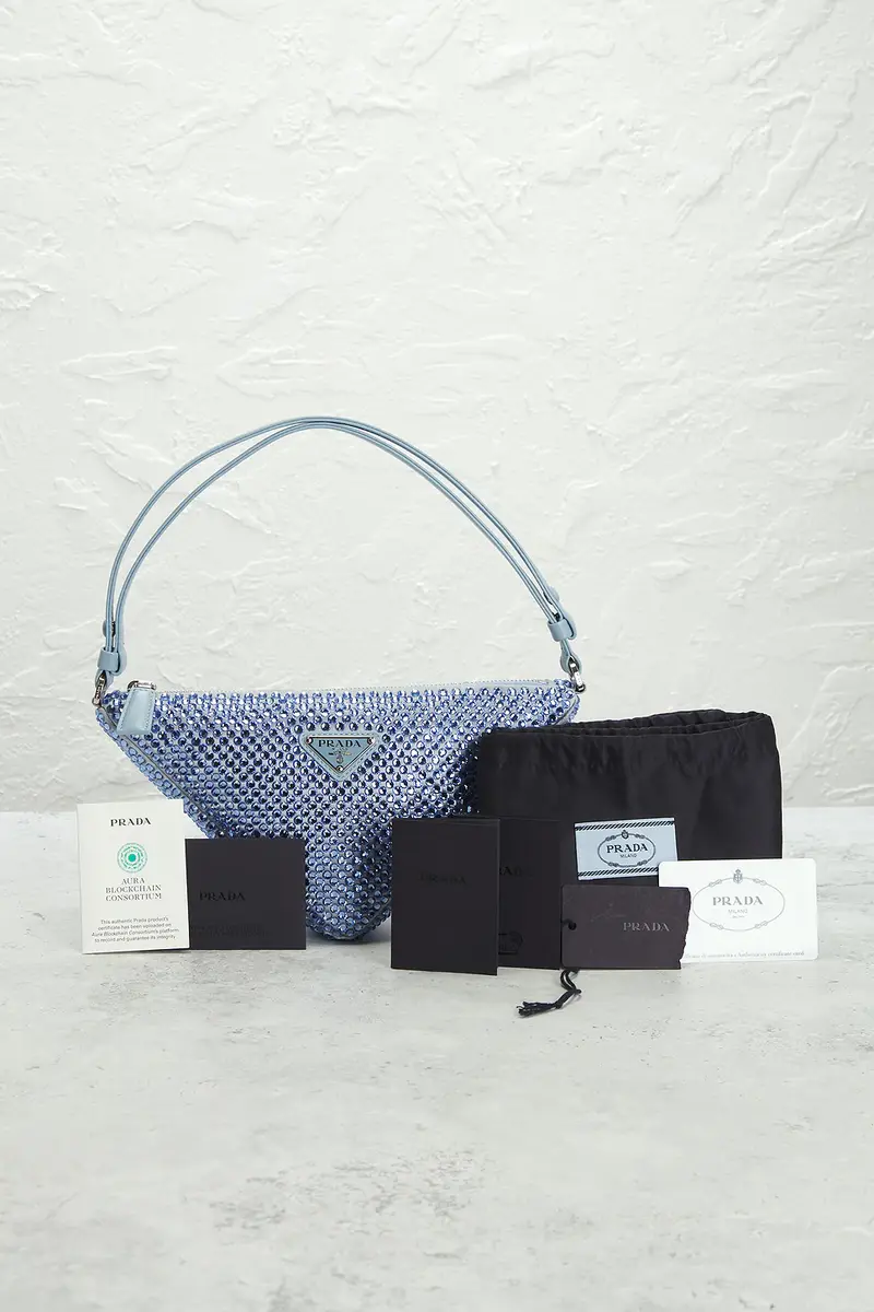 Prada Prada Satin Crystal Triangle Pouch | Thumbnail 8 Prada Prada Satin Crystal Triangle Pouch | Thumbnail 8