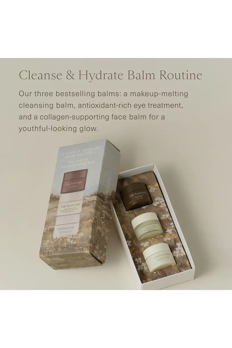 Oak Essentials Cleanse & Hydrate Balm Routine | Thumbnail 3 Oak Essentials Cleanse & Hydrate Balm Routine | Thumbnail 3