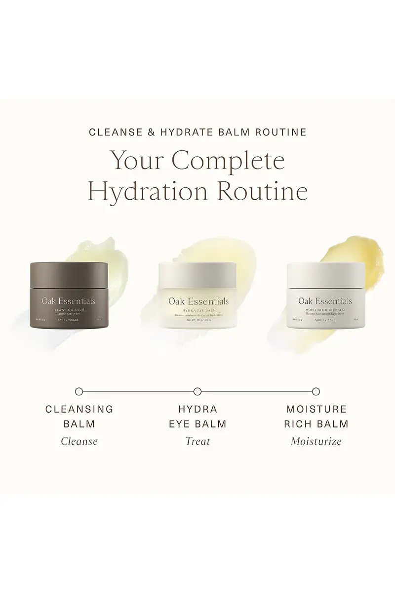 Oak Essentials Cleanse & Hydrate Balm Routine | Thumbnail 7 Oak Essentials Cleanse & Hydrate Balm Routine | Thumbnail 7