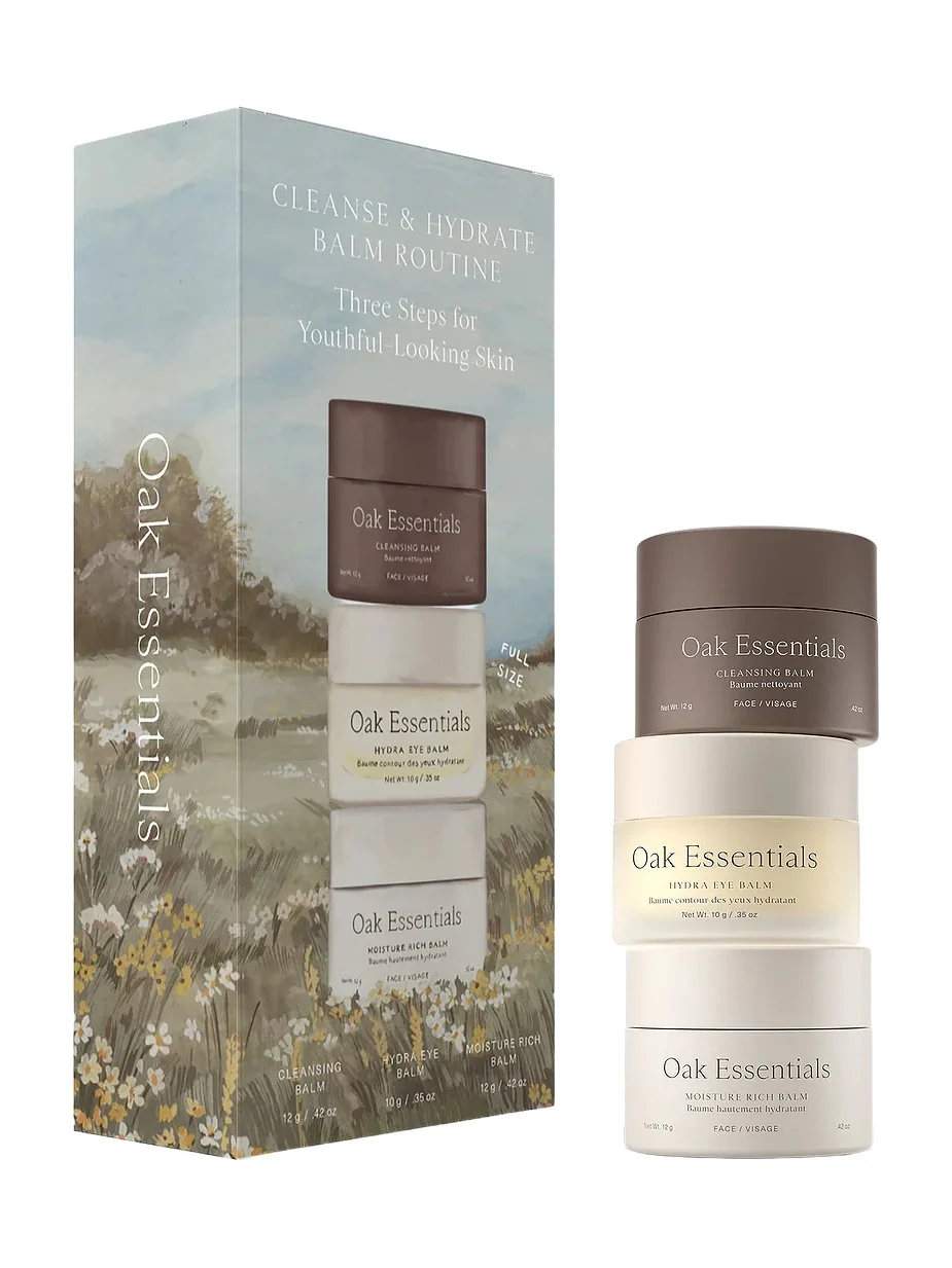 Oak Essentials Cleanse & Hydrate Balm Routine