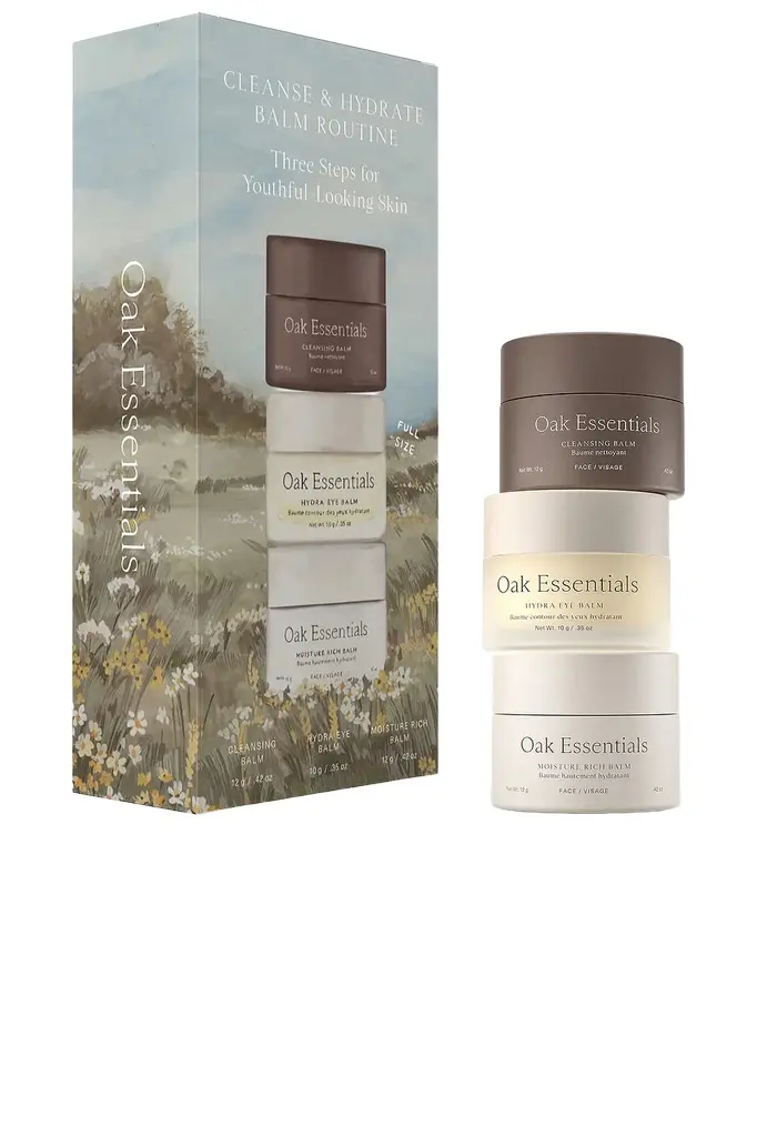 Oak Essentials Cleanse & Hydrate Balm Routine