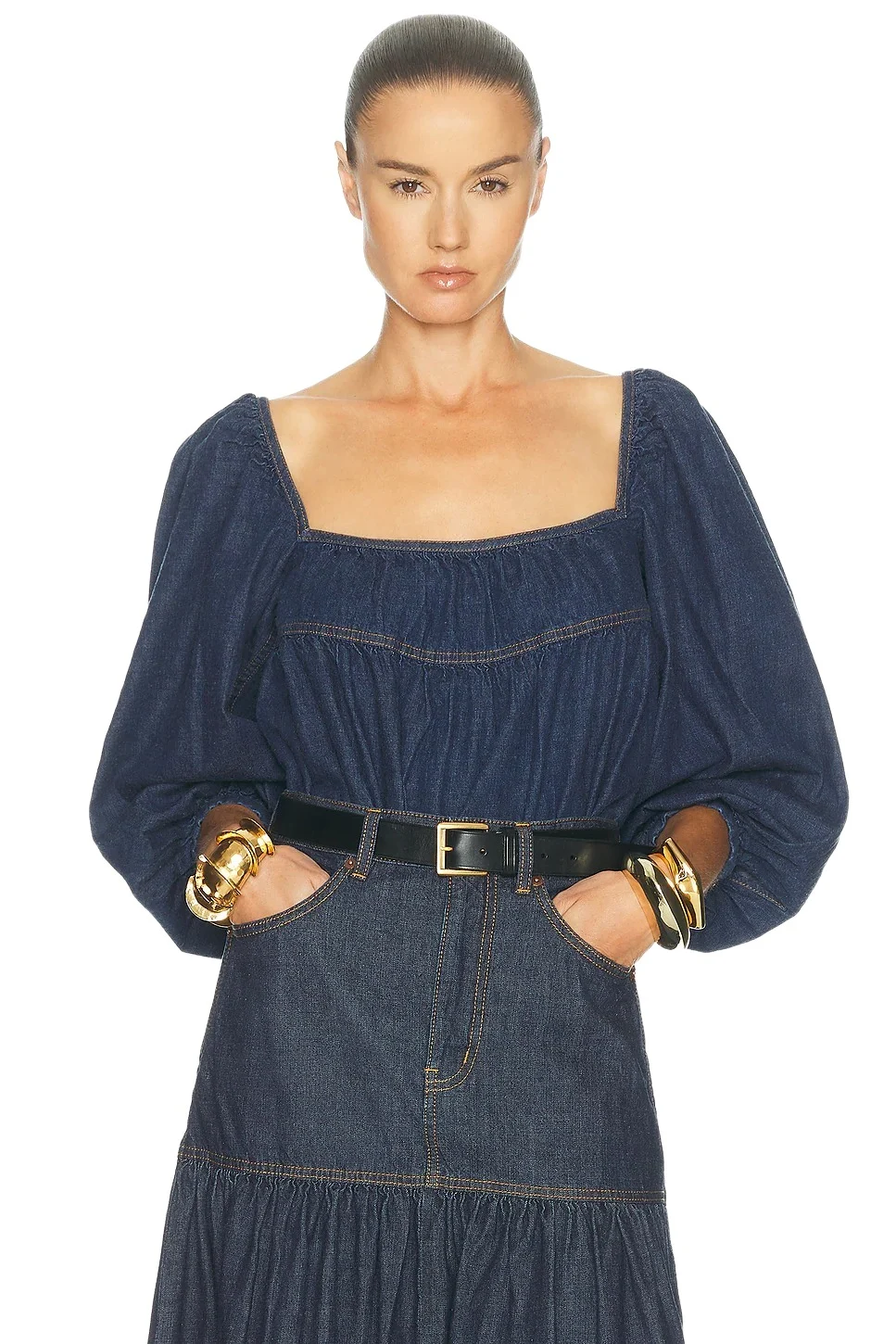 Saint Laurent Tiered Blouse