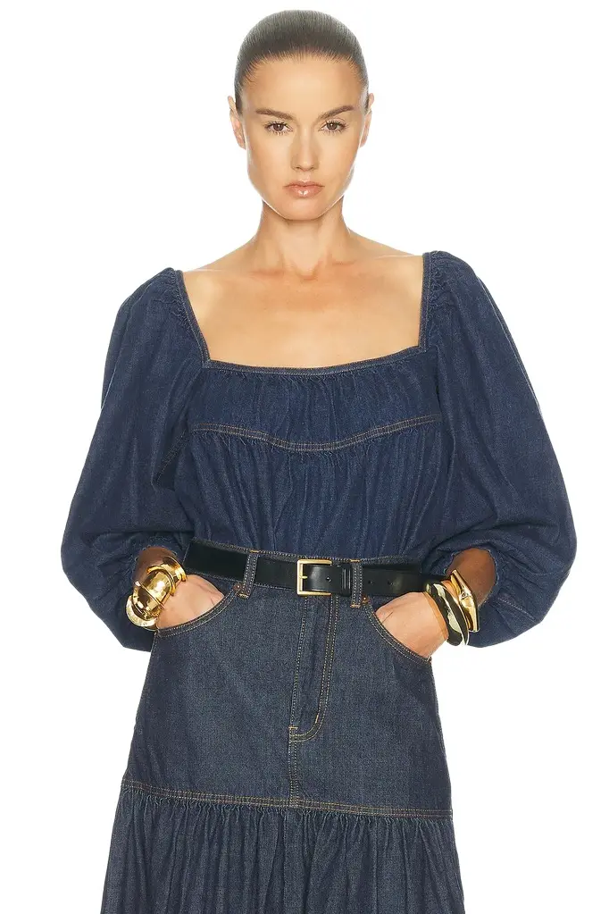 Saint Laurent Tiered Blouse