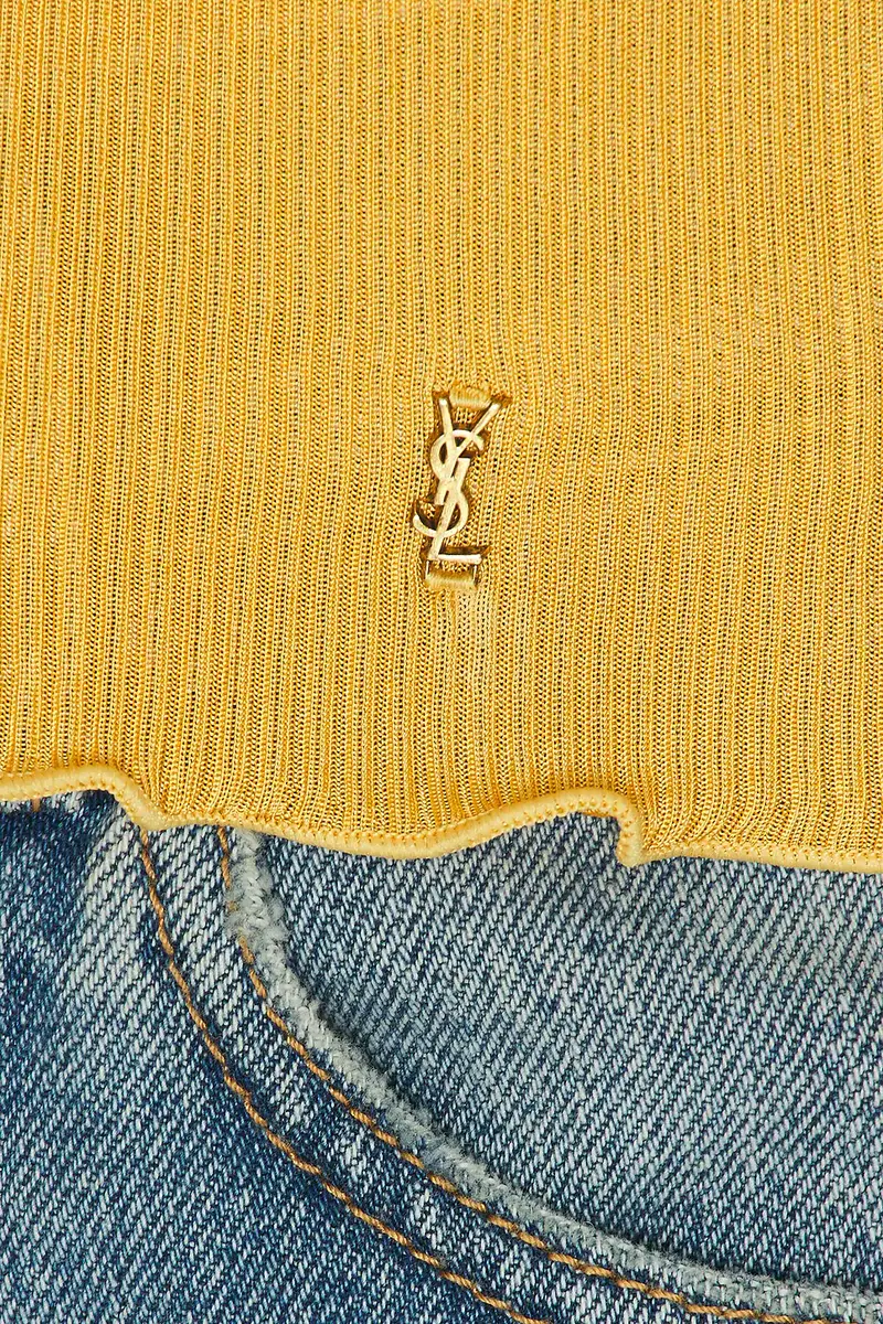 Saint Laurent Cassandre V Neck Top | Thumbnail 5 Saint Laurent Cassandre V Neck Top | Thumbnail 5