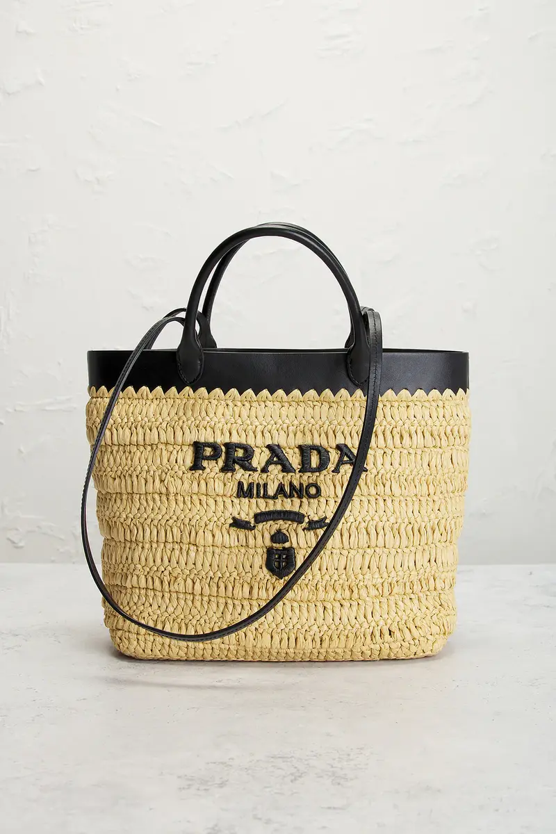 Prada Prada Raffia Tote Bag | Thumbnail 2 Prada Prada Raffia Tote Bag | Thumbnail 2