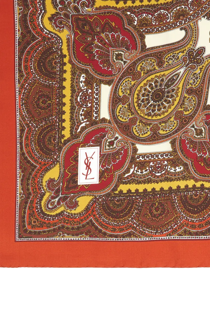 Saint Laurent Vintage Paisley Carre Scarf | Thumbnail 3 Saint Laurent Vintage Paisley Carre Scarf | Thumbnail 3