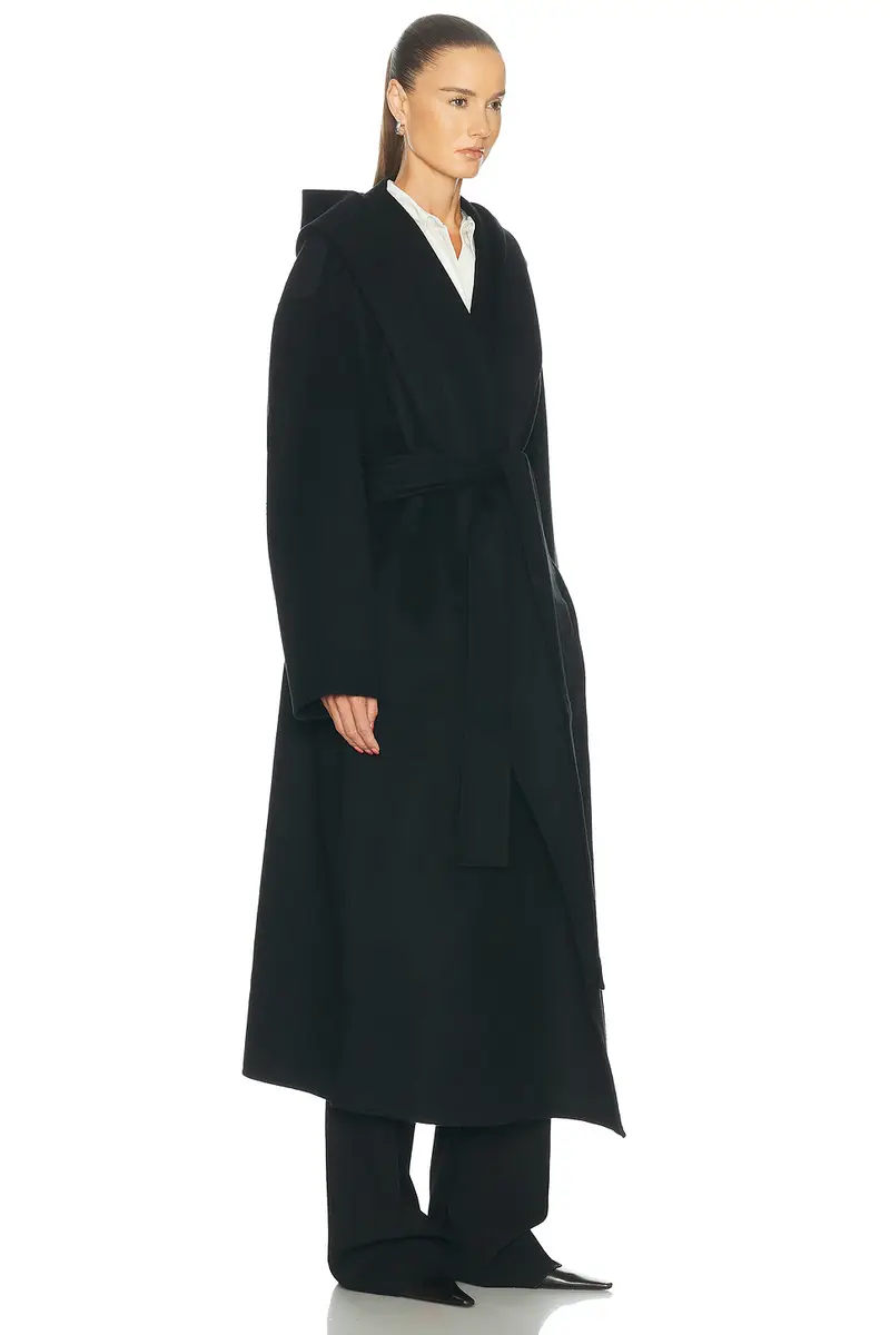 TOTEME Hoodie Belted Coat | Thumbnail 4 TOTEME Hoodie Belted Coat | Thumbnail 4