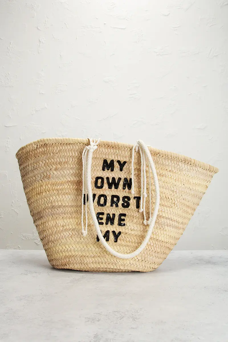 Celine Celine X David Kramer Raffia Panier Tote Bag | Thumbnail 2