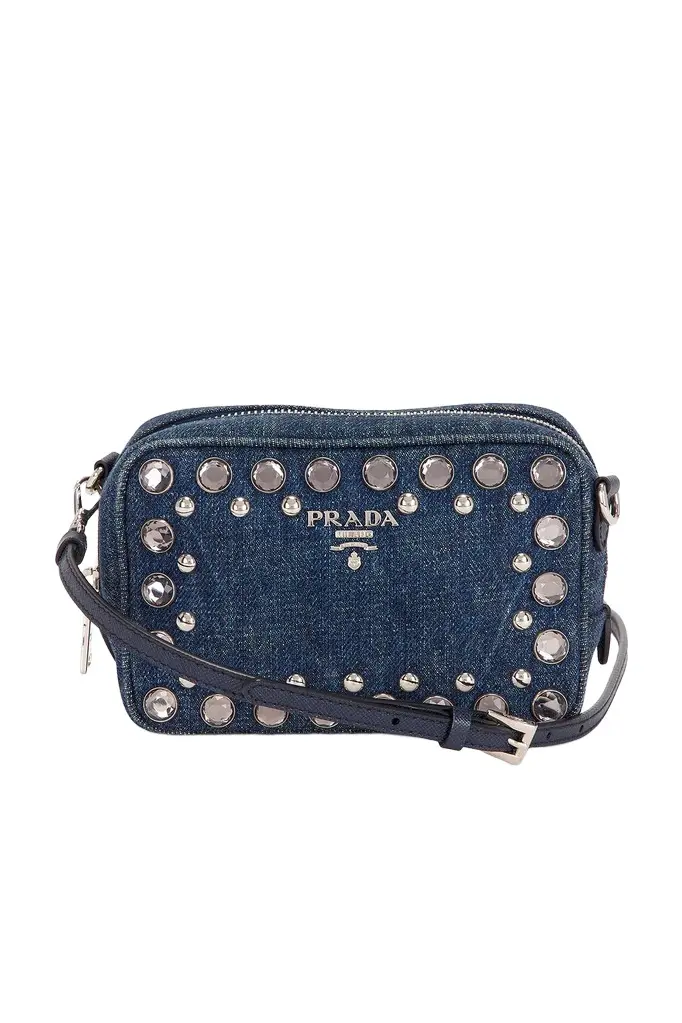 Prada Prada Denim Bijoux Camera Bag | Thumbnail 1 Prada Prada Denim Bijoux Camera Bag | Thumbnail 1